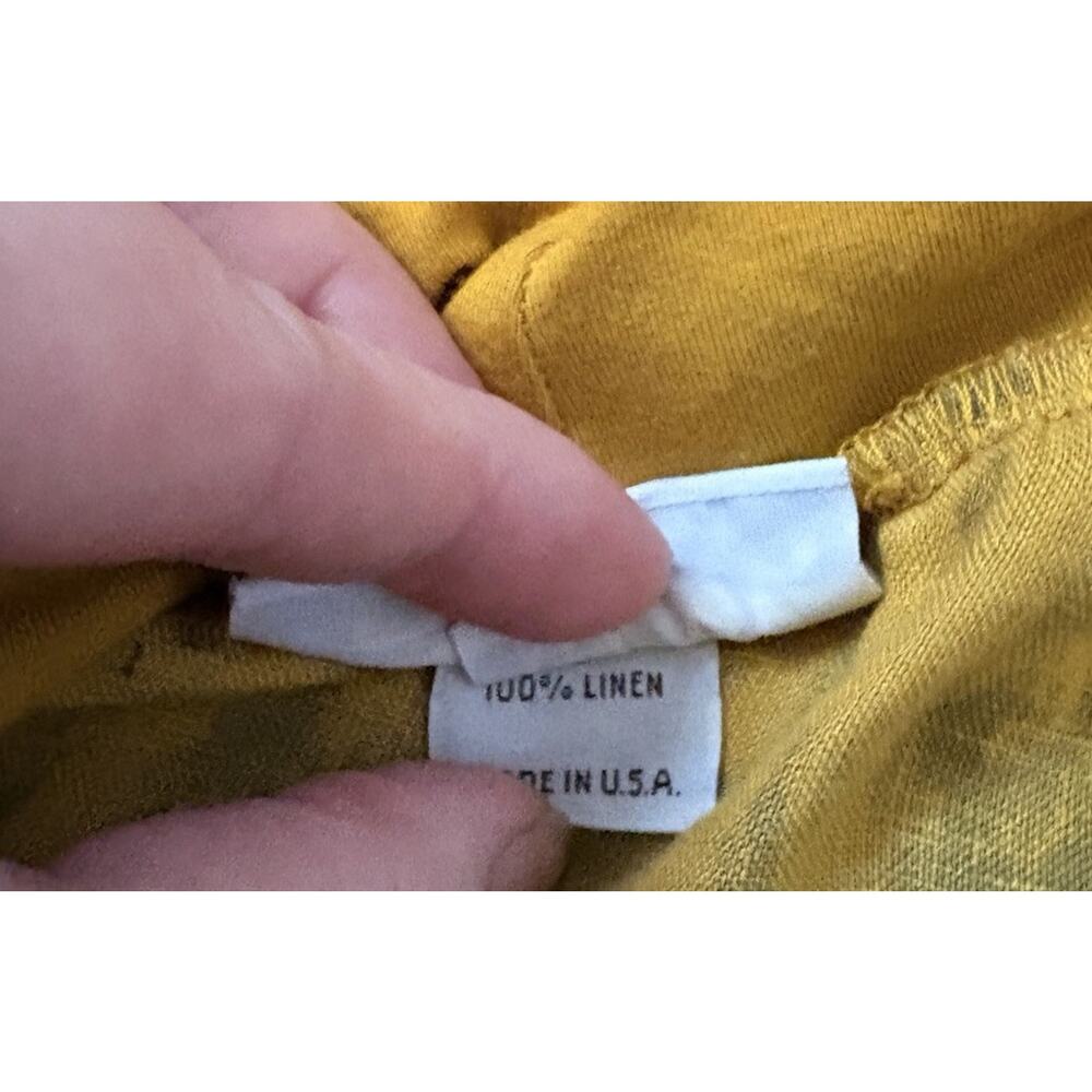 Bryn Walker Linen Maxi Skirt Yellow Black Tie Dye Womens M Beach Lagenlook - Picture 7 of 11